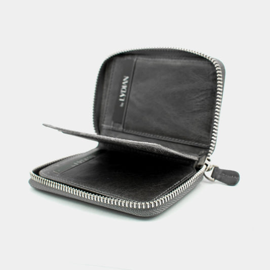 Antic Grey Genuine Leather Card Holder