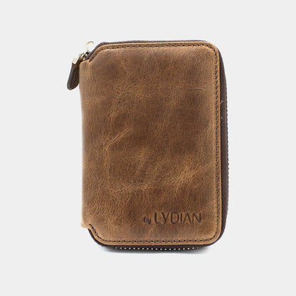 Zipper Brown Mini Wallet