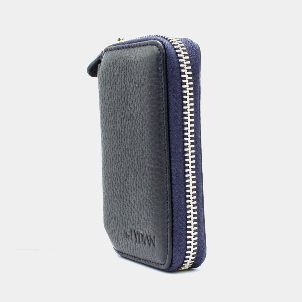 Navy Blue Genuine Leather Card Holder