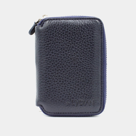 Navy Blue Genuine Leather Card Holder