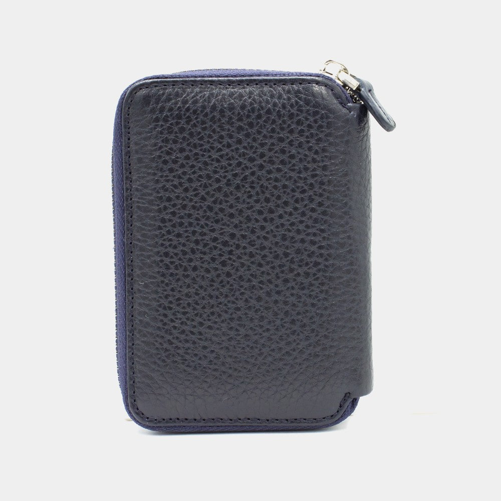 Navy Blue Genuine Leather Card Holder