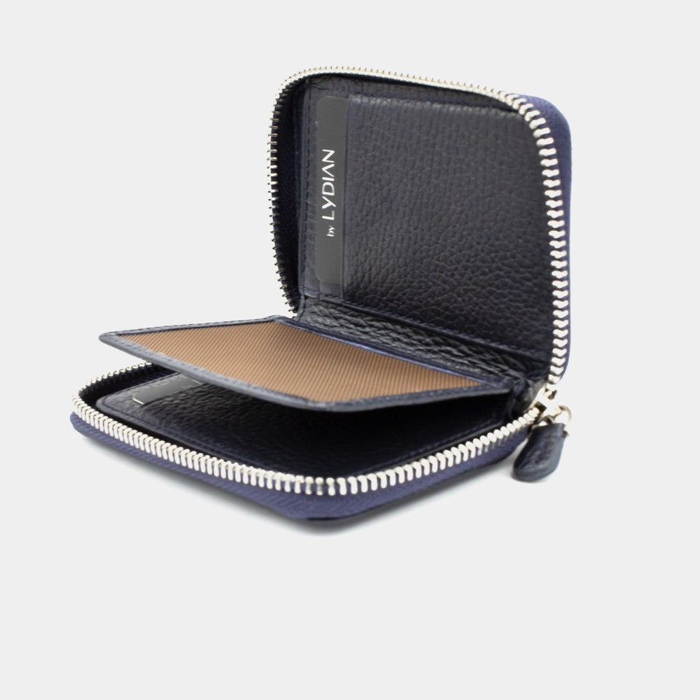 Navy Blue Genuine Leather Card Holder