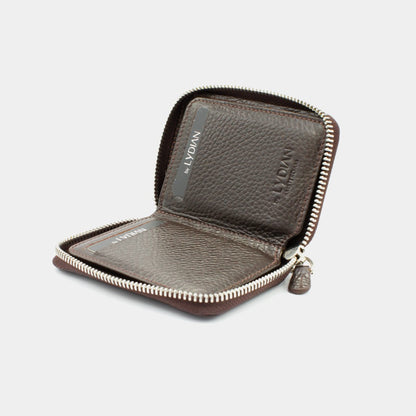 Fermuarlı Kahverengi Mini Cüzdan