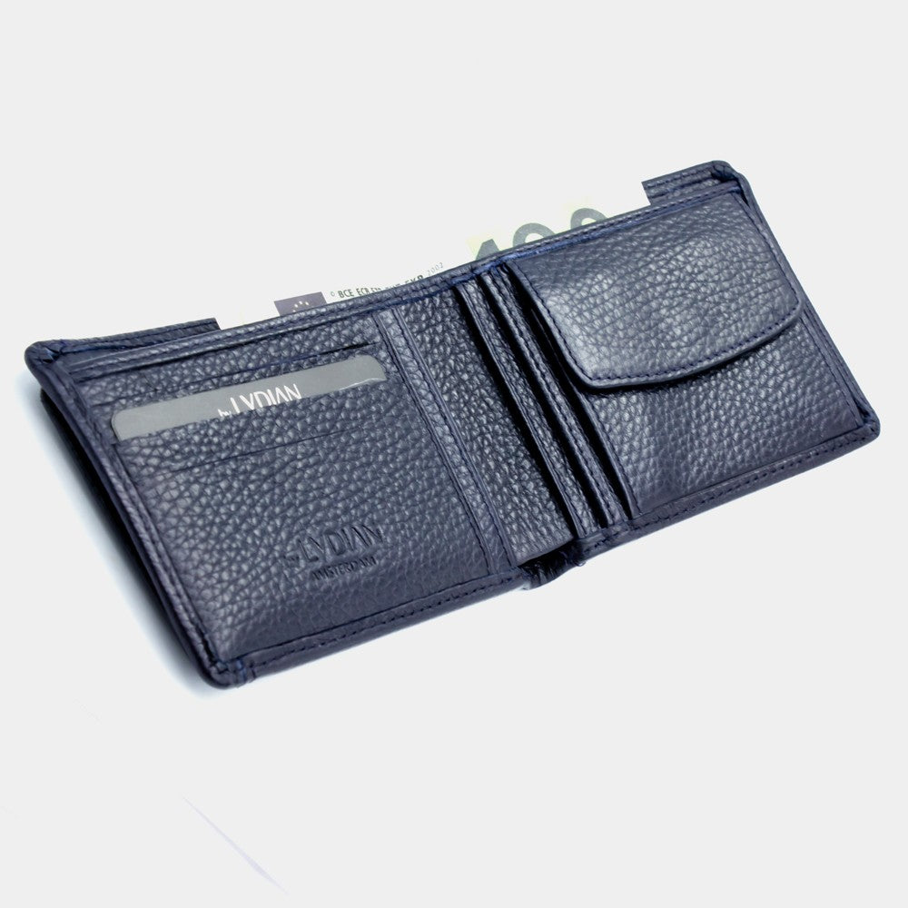 Genuine Leather Wallet Antic Dark Blue