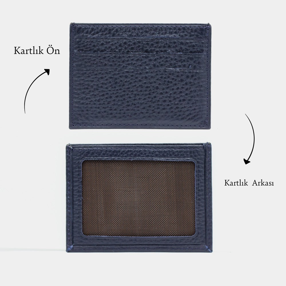 Genuine Leather Wallet Antic Dark Blue