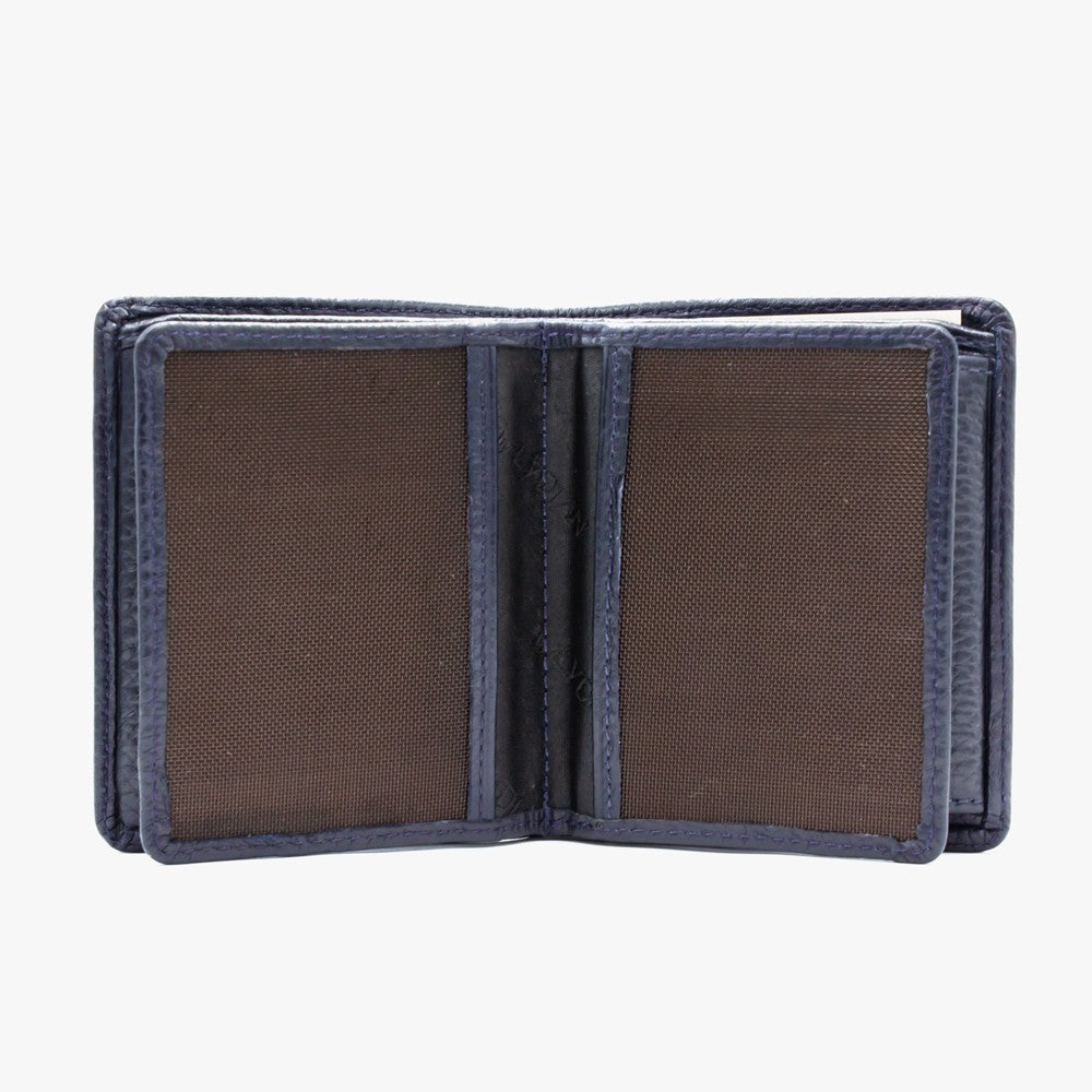 Navy Blue Genuine Leather Wallet