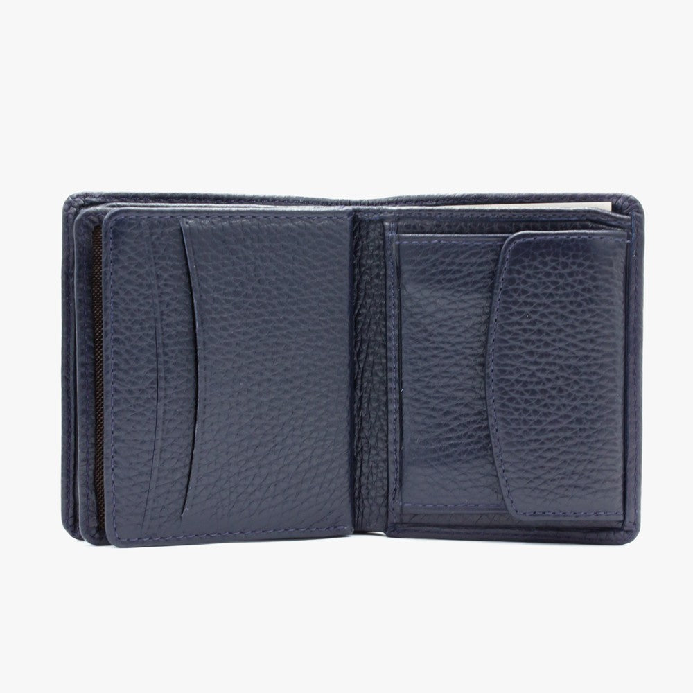 Navy Blue Genuine Leather Wallet