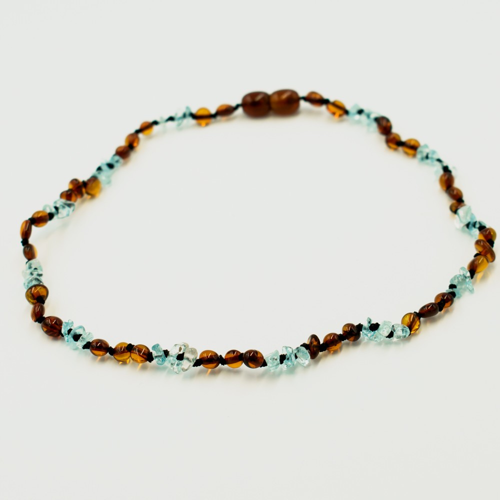 Véritable collier de dents de bébé ambre CNA031