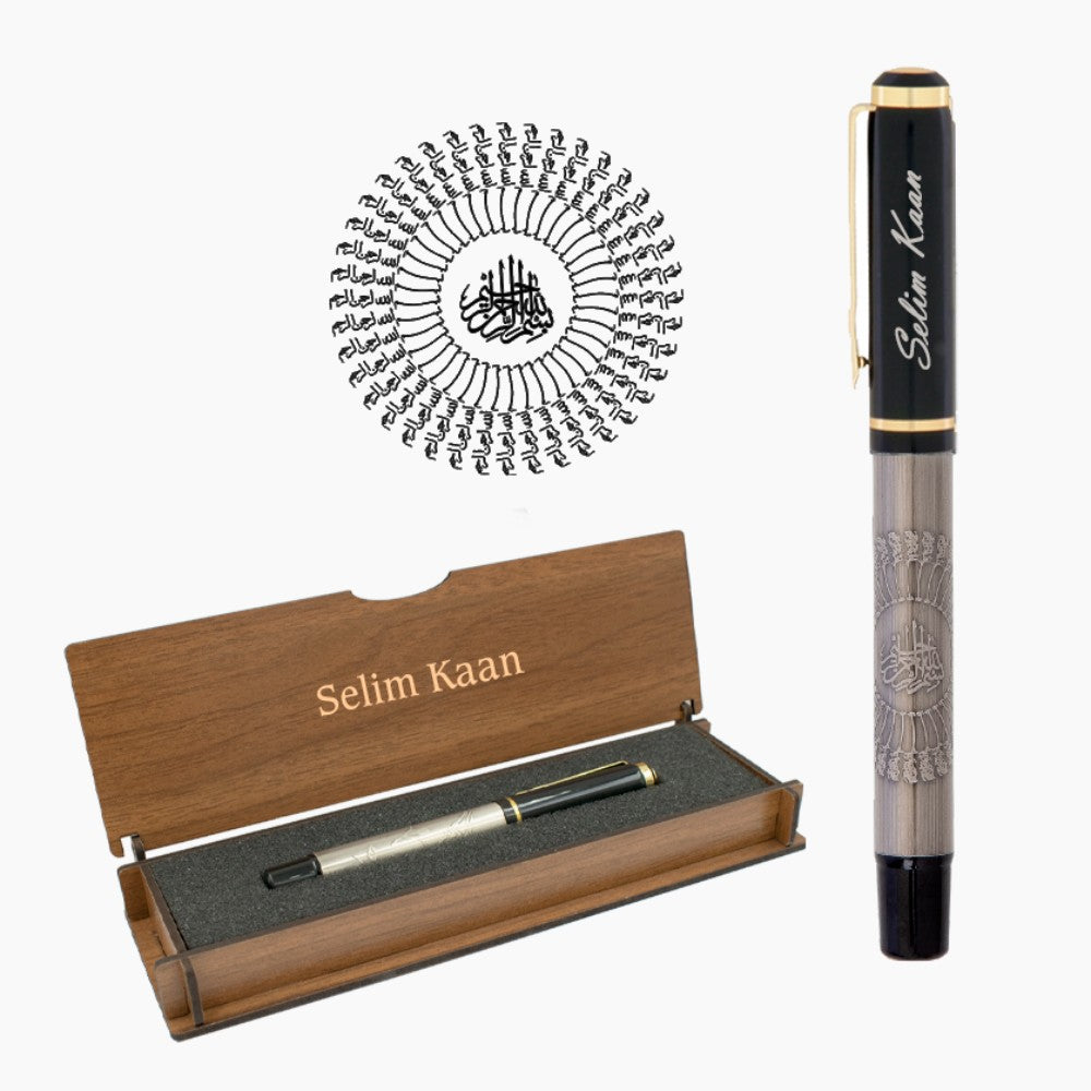 Personalised Pen in Personalized Wooden Case Set