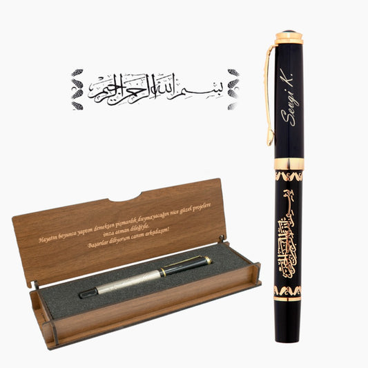 Personalised Pen in Personalized Wooden Case Set