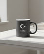 Moon Yıldız Personalized Black Porcelain Cup