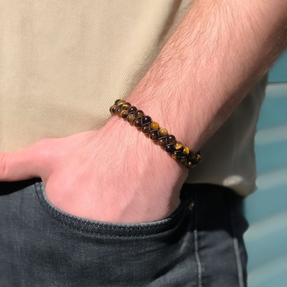 Tiger Eye Stone Armband