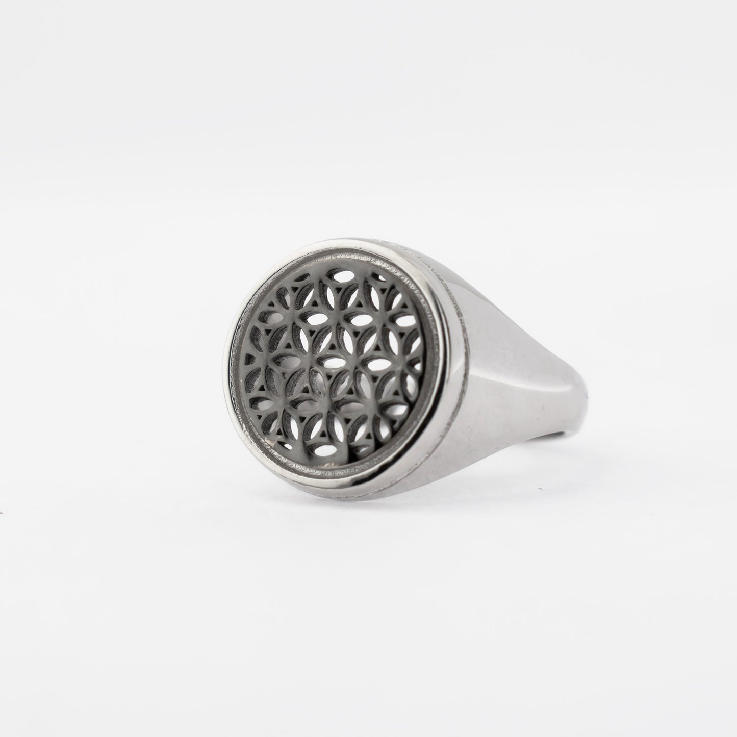 Flower of Life Silver Women Ring