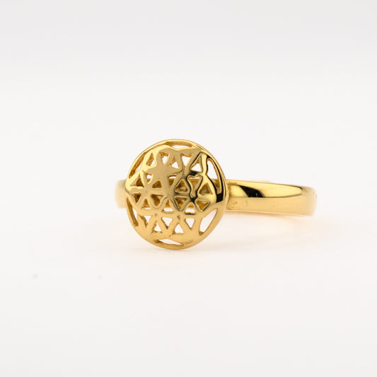 Flower of Life Woman Silver Ring