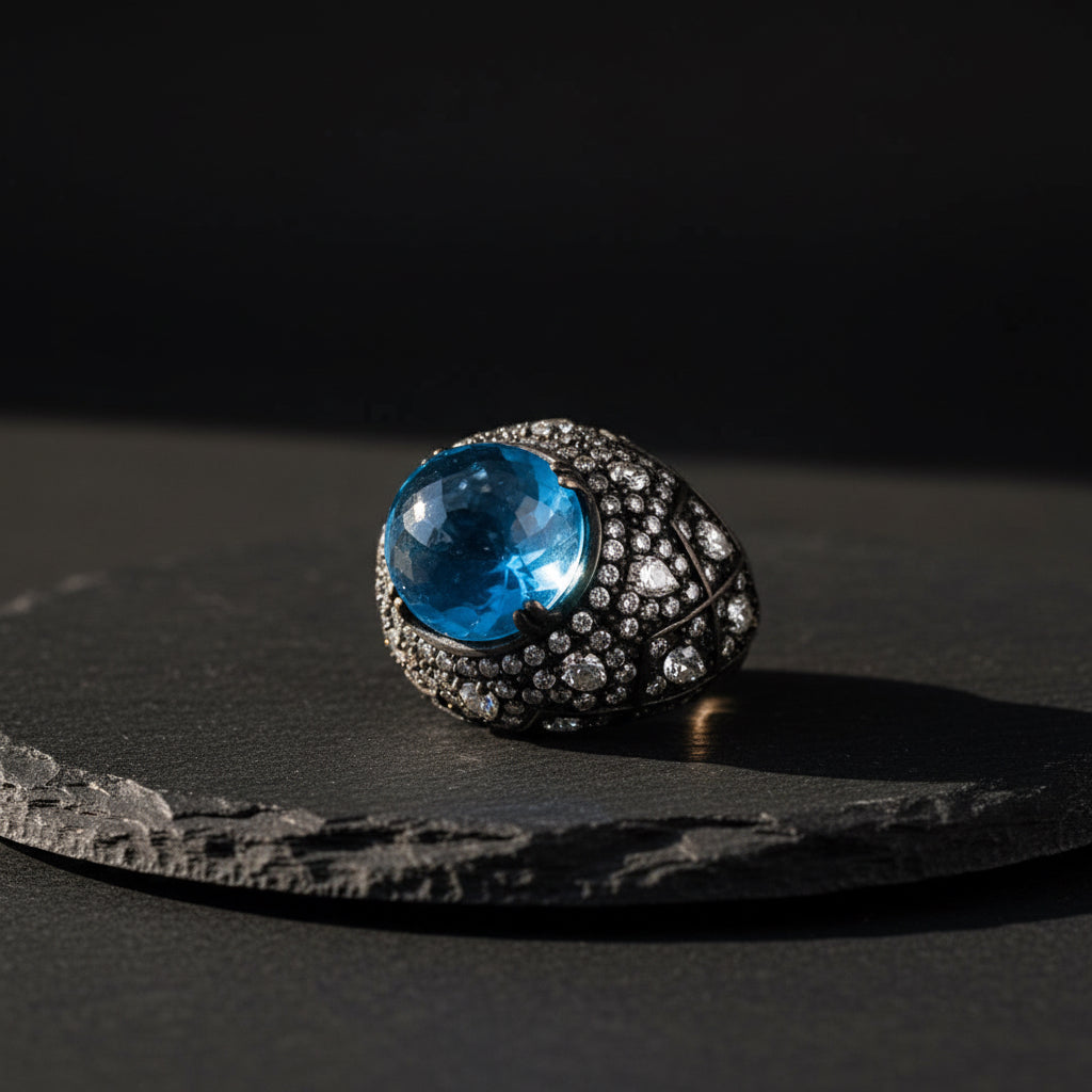 Zirkon Big Stone Frauen Silber Ring