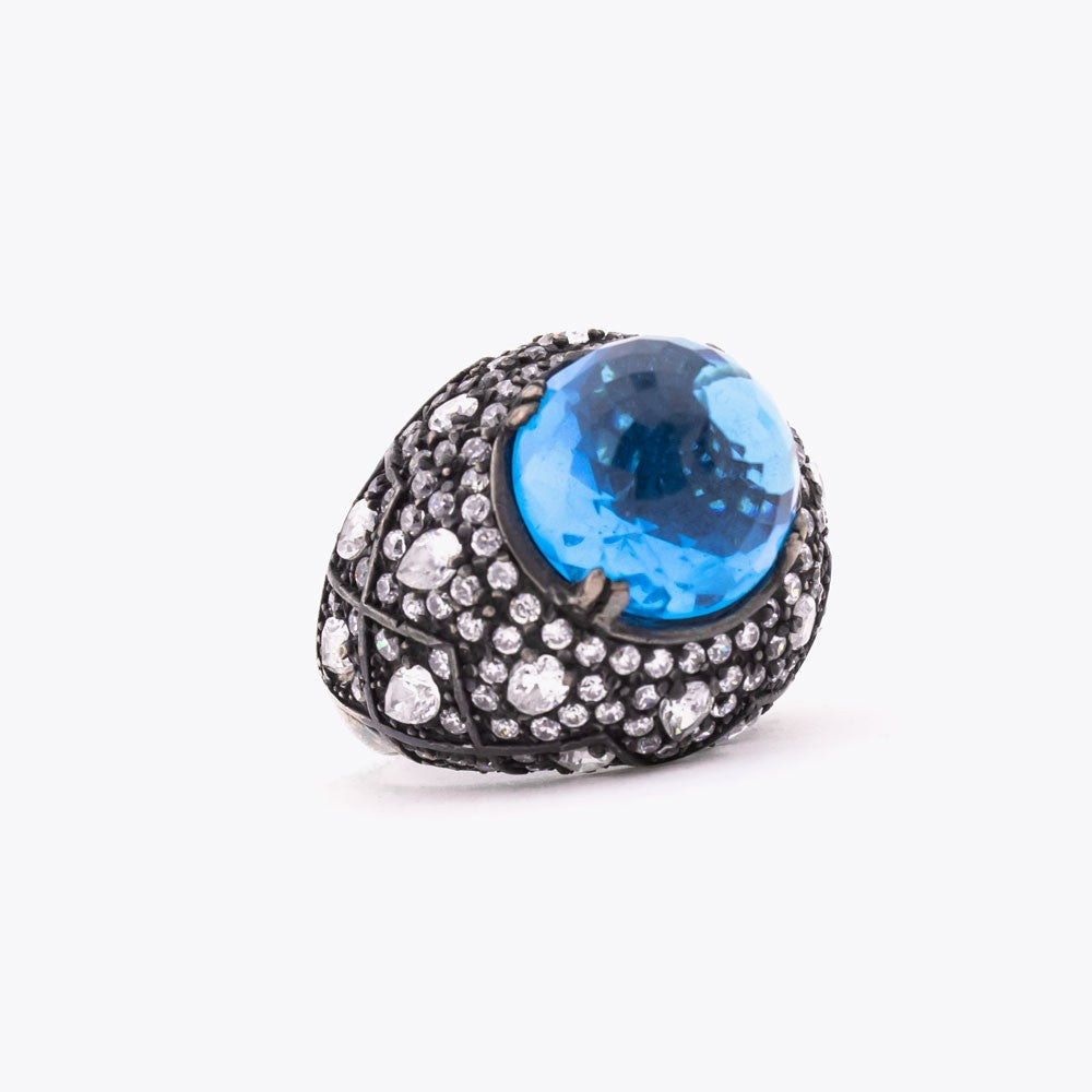 Zirkon Big Stone Frauen Silber Ring