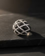 Patterned Ladies Silver Ring