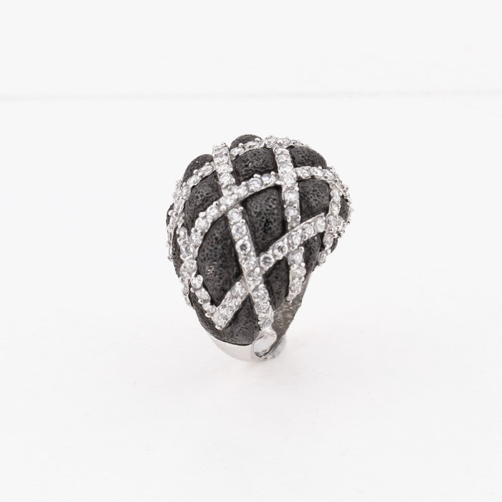 Patterned Women's Silver Ring