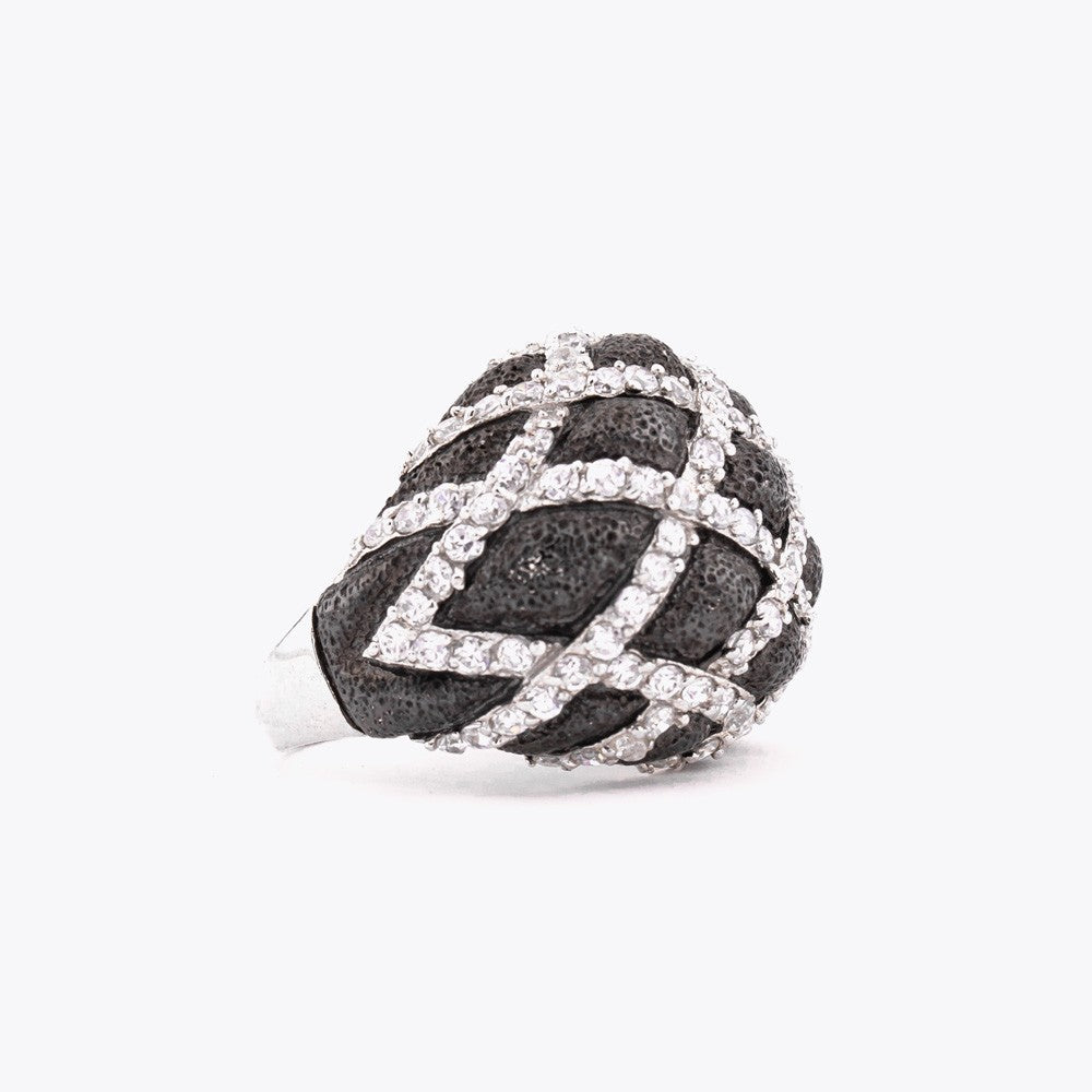 Patterned Women's Silver Ring