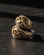 Patterned Ladies Silver Ring