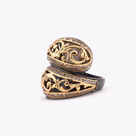 Patterned Women's Silver Ring