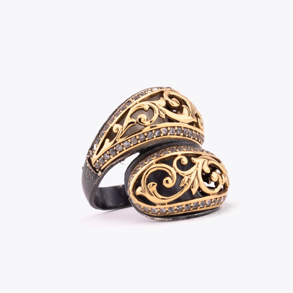 Patterned Women's Silver Ring