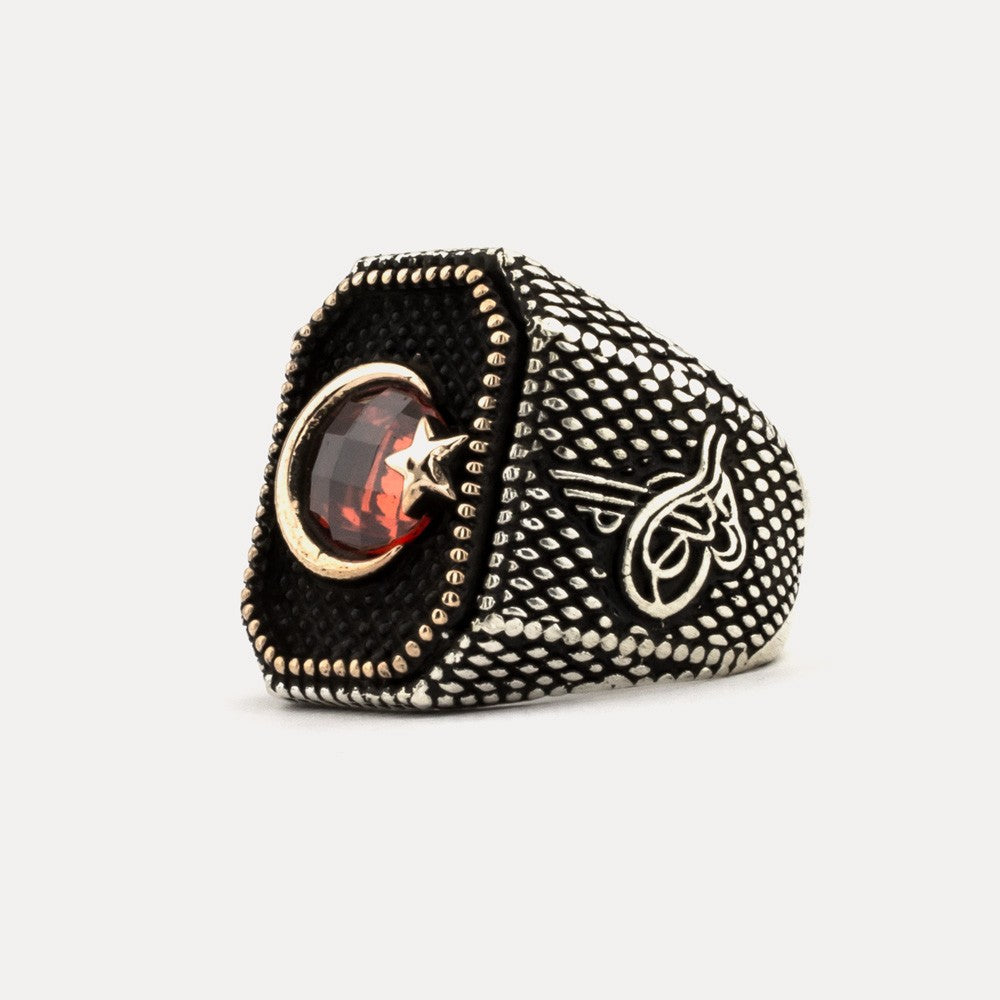 Moon Star 925s Silver Signet Ring