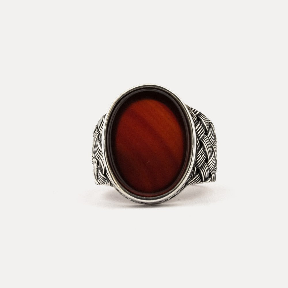 Agate Stone 925s Silver Ring