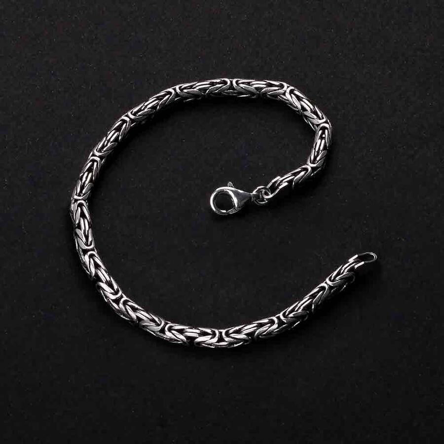 925 Sterling Silber Königskettenarmband 4,5mm