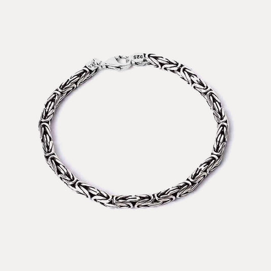 925 Sterling Silber Königskettenarmband 6mm