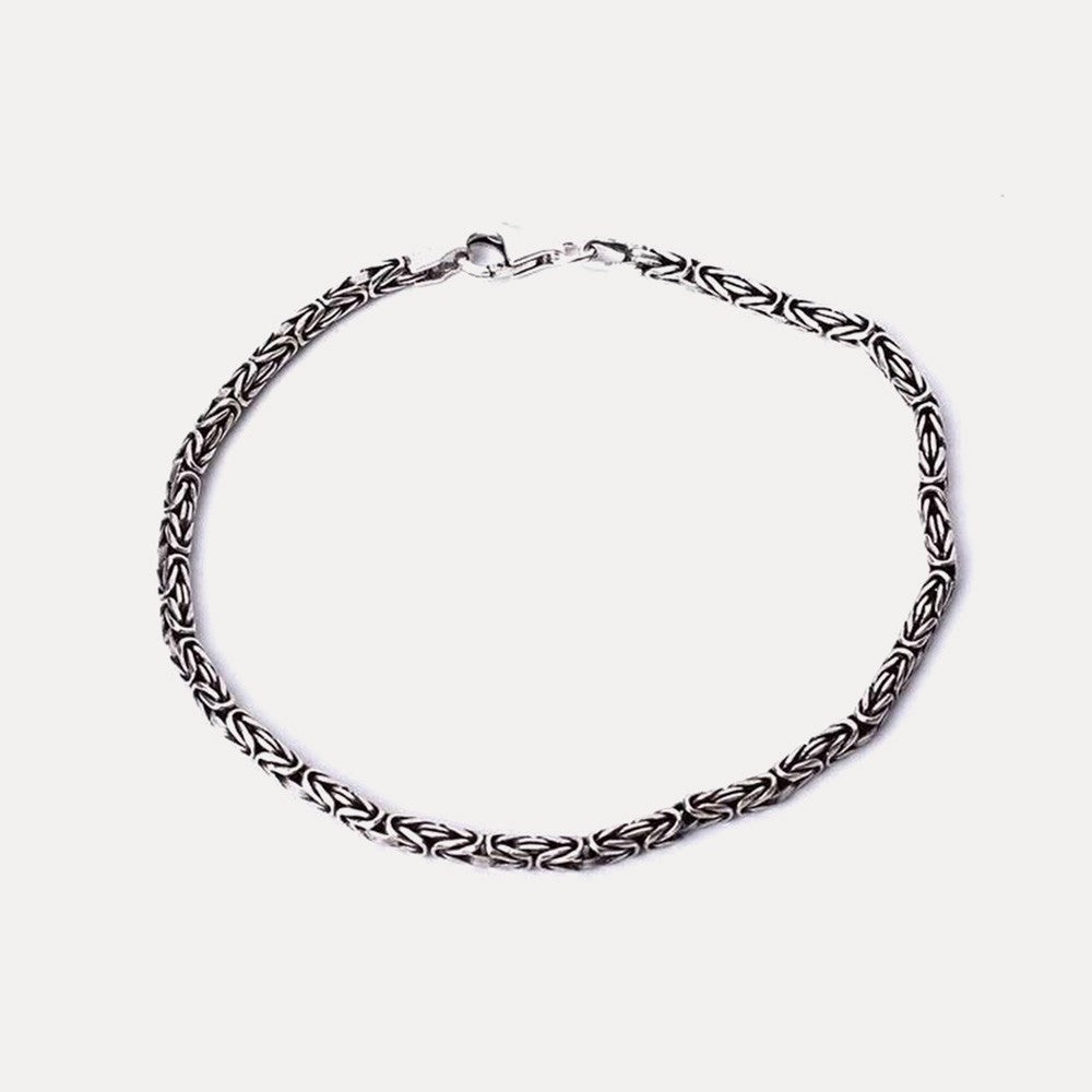 925 Sterling Silver King Chain Bracelet 2mm