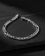 925 Sterling Silver Figaro Chain Bracelet (7MM)