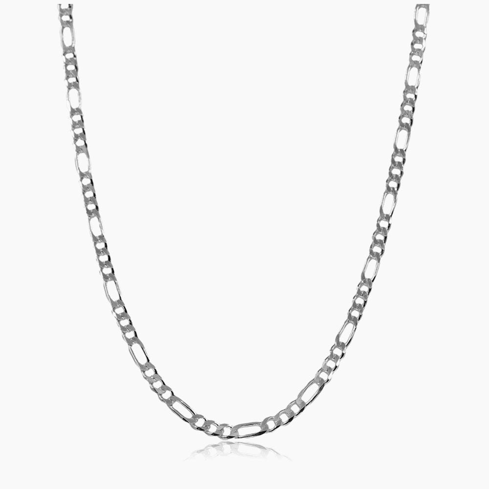 Figaro Chain Necklace 4mm - 925 Sterling Silver