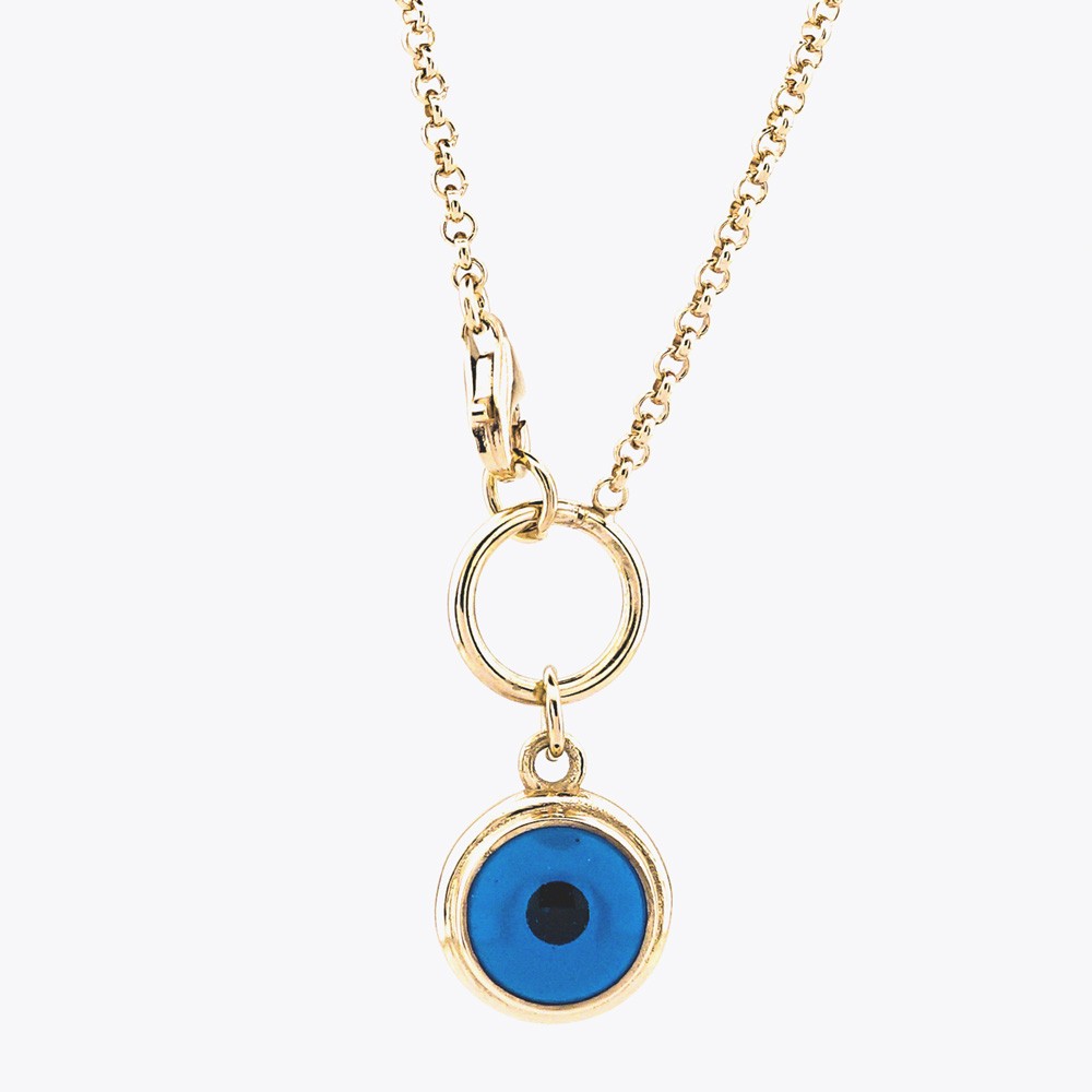 Evil Eye Necklace in Sterling Silver