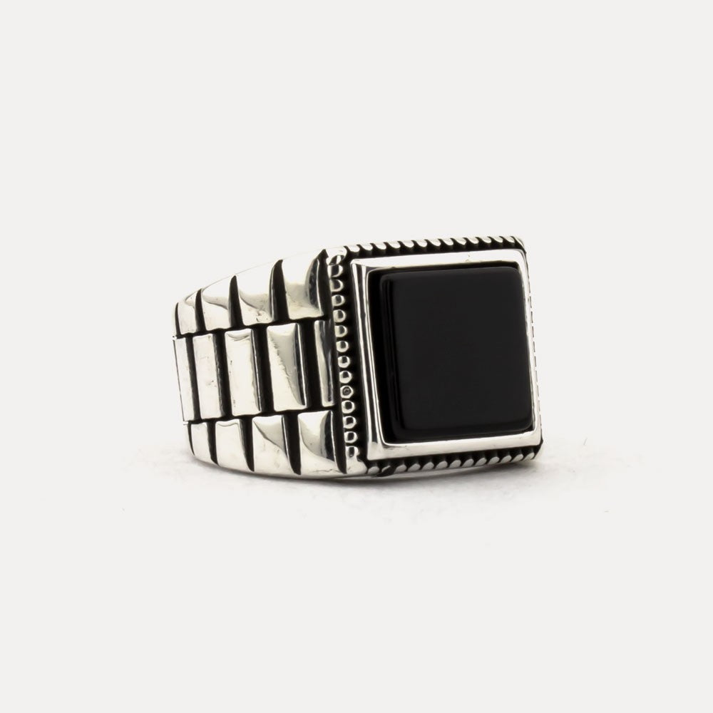 925s Silver Signet ring with Onyx Stone