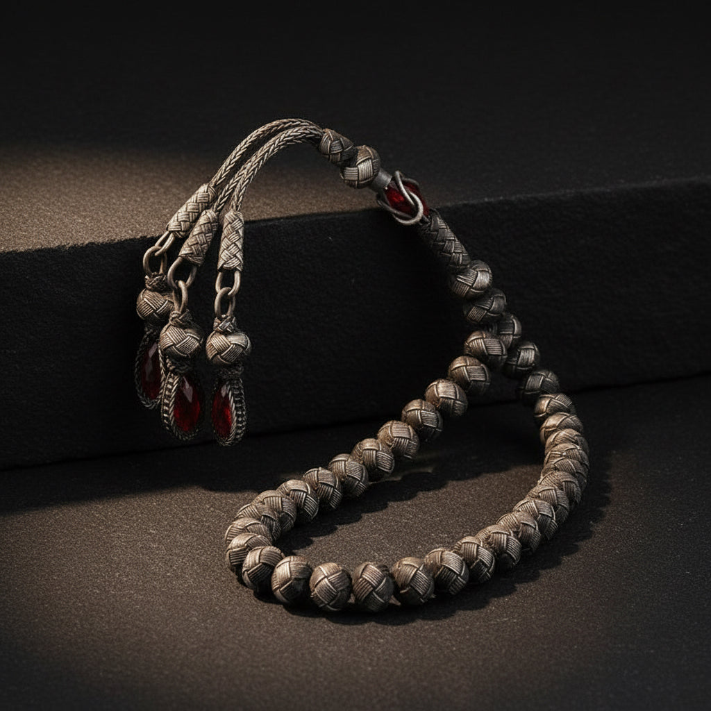 Trabzon Kazaz Black 1000 Sterling Silver Tesbih