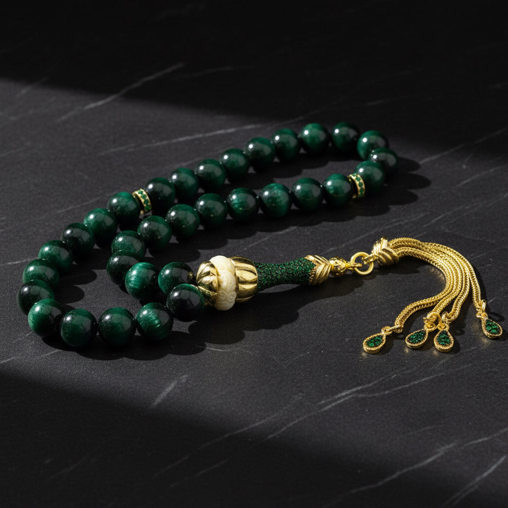 925 Sterling Silver Green Tiger Eye
