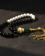 925 Sterling Silver Onyx Stone Rosary