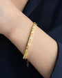 925 Setting Gold Plated Silver Stone Bracelet