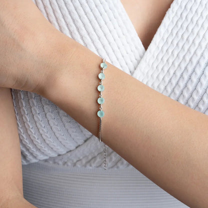 Aqua Parıltı 925 Ayar Gümüş Bileklik