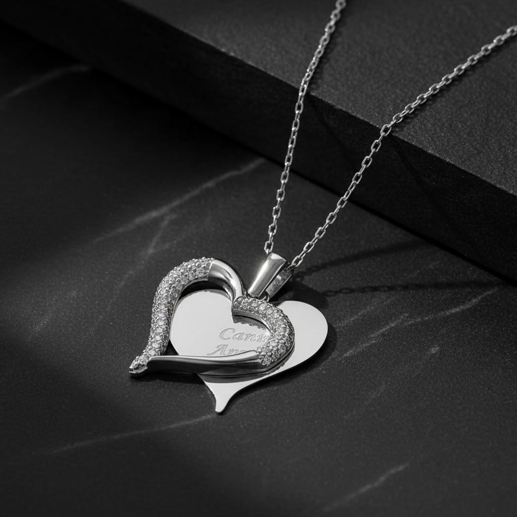 Personalized Heart Name Necklace for Mother’s Day