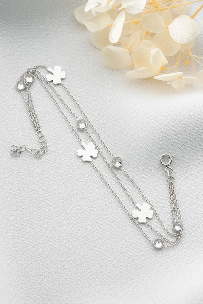 Şanslı Yonca 925 Ayar Gümüş Bileklik