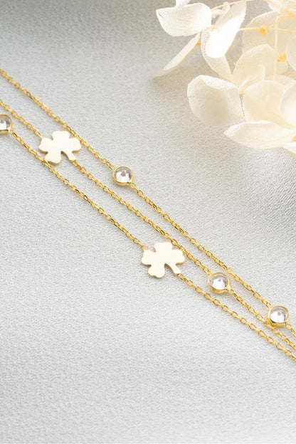 Şanslı Yonca 925 Ayar Gümüş Bileklik