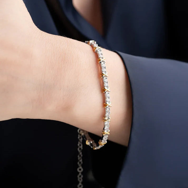Golden Flow 925 Sterling Silver Bracelet