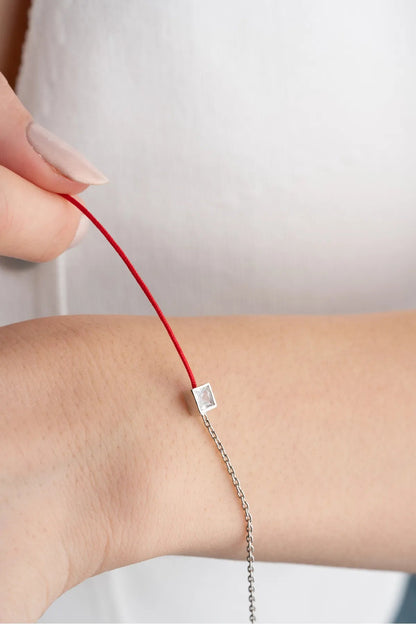 Red Spark 925 Ayar Gümüş Kırmızı İpli Bileklik