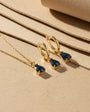 925 Sterling Silver Drop Stone Necklace-Cups Set