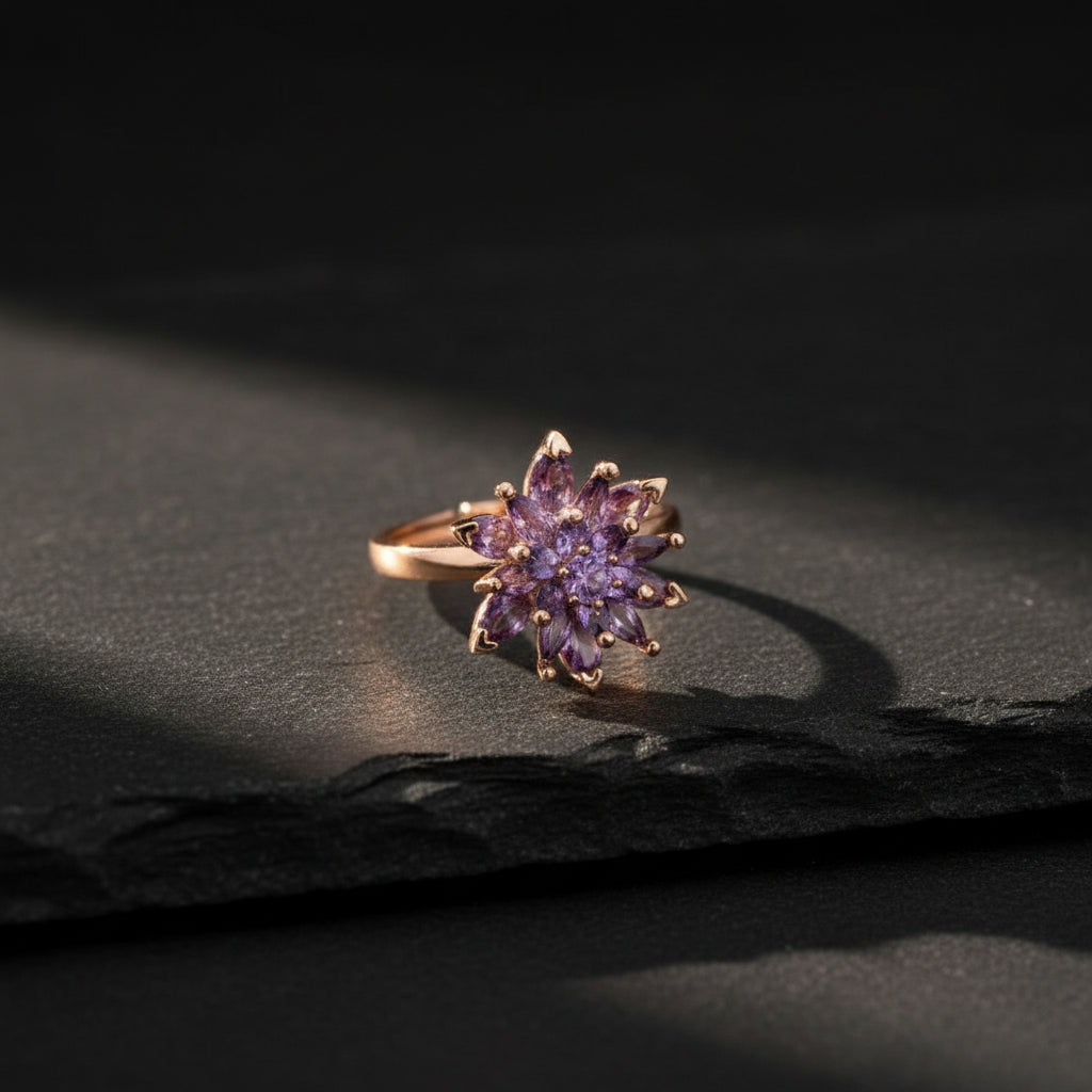 925 Sterling Silver Lotus Flower Ring