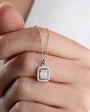 925 sterling silver baguette necklace