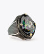Mystical Topaz Stone Silver Men's Ring