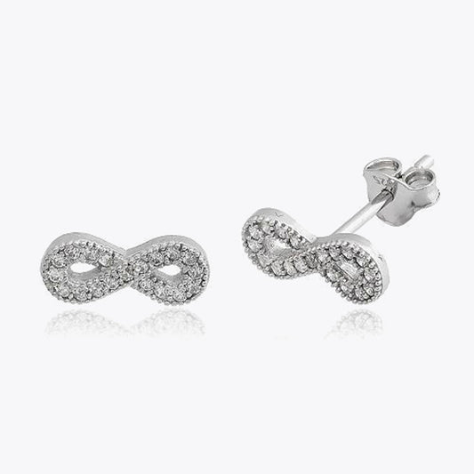 Infinity Cz Earrings in Sterling Silver